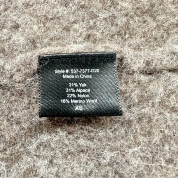 Jenni Kayne Yak Alpaca Wool Stone Stripe Long Cardigan Sweater Coat Size XS - Picture 11 of 12